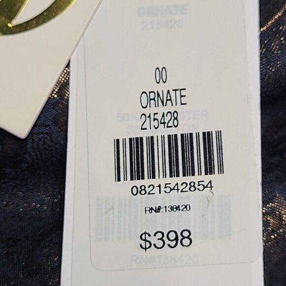 Etcetera Dress Womens 00 Brocade Jacquard Sleeveless Cocktail Ornate NWT - Picture 8 of 11